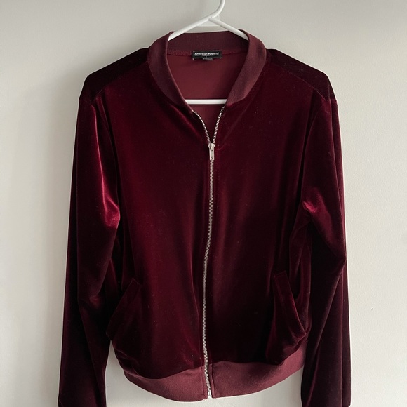Burgundy velvet jacket - Picture 4 of 9